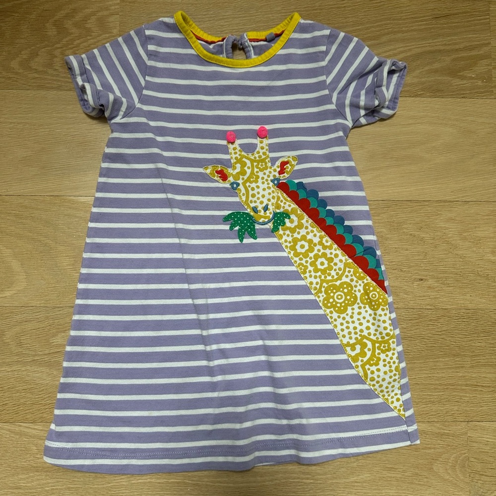 Mini Boden giraffe appliqué 4-5T 110cm dress